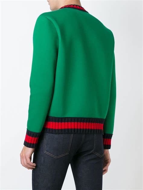 green gucci snake sweater|gucci crew neck sweatshirt.